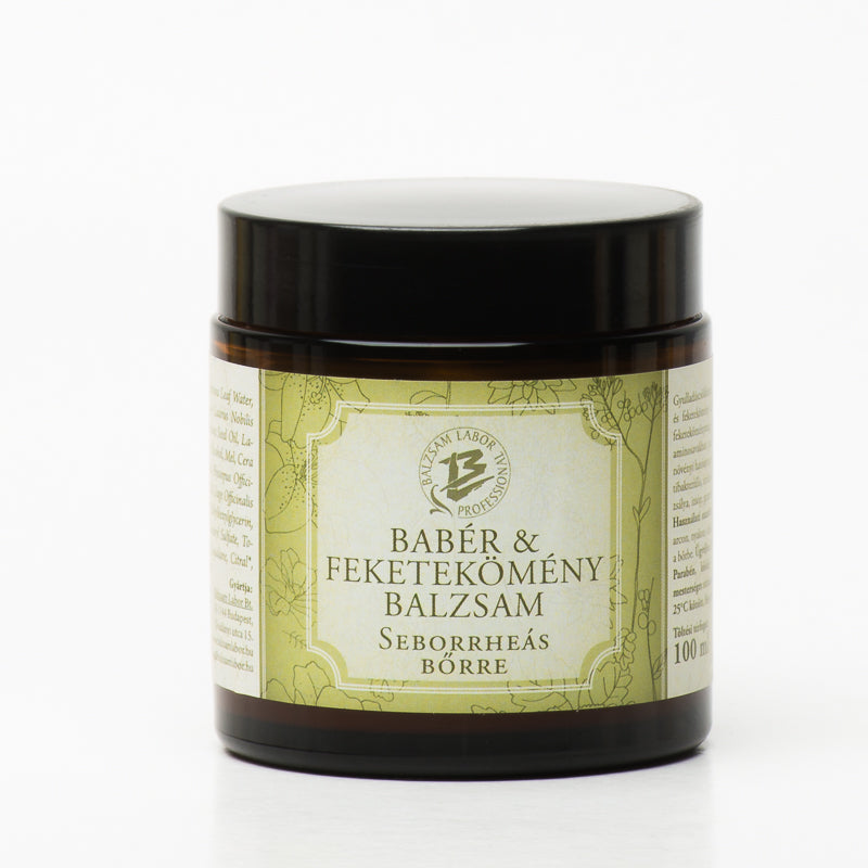 BABÉR & FEKETEKÖMÉNY ARCÁPOLÓ BALZSAM Seborrheás bőrre 100 ml