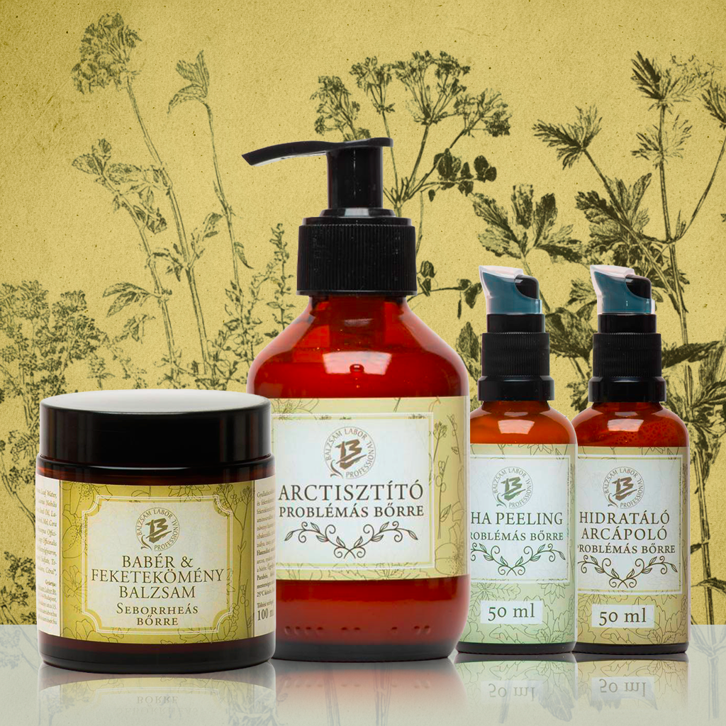 Seborrheás bőrre összeállított komplex arcápoló csomag