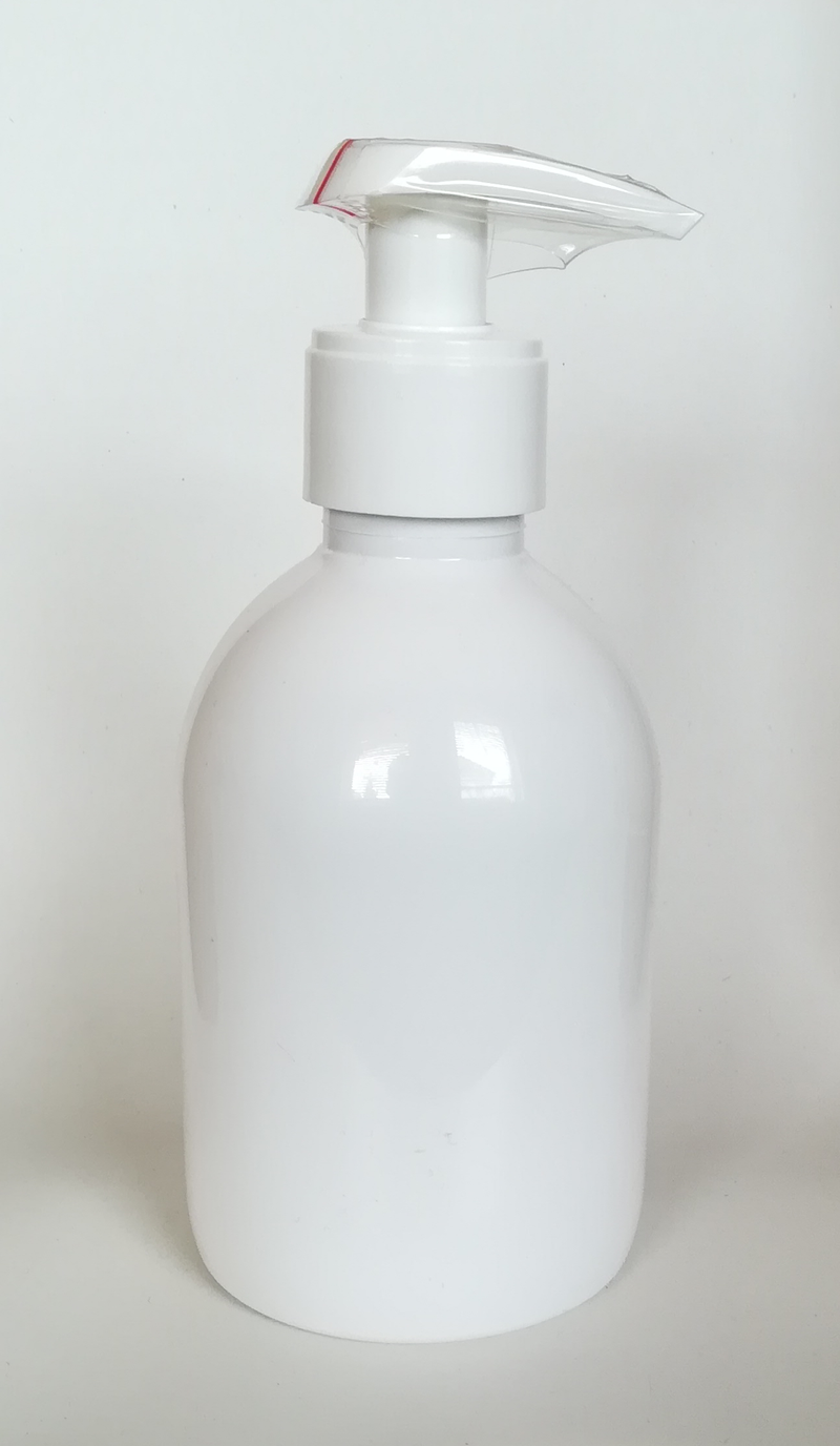 FEHÉR PET flakon fehér adagolópumpával 250 ml